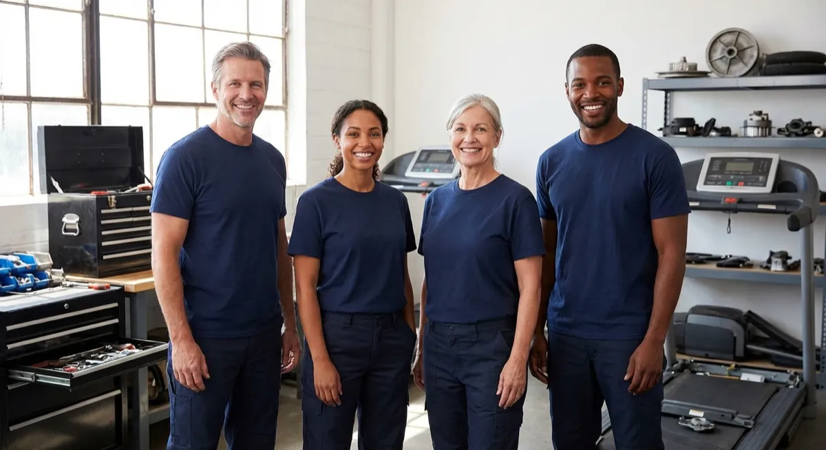 Fitness Treadmill Repair team servicing fitness equipment